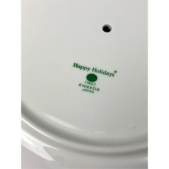 Vintage Nikko Two Tier Happy Holidays Christmas Serving Tray Made in Japan BB156 - Picture 11 of 13